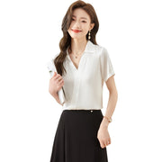 Women Group Work Clothes Business Wear Short-sleeved Shirt