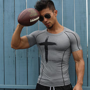 New Summer Casual Printing Tight-fitting Running Fitness Clothing For Men