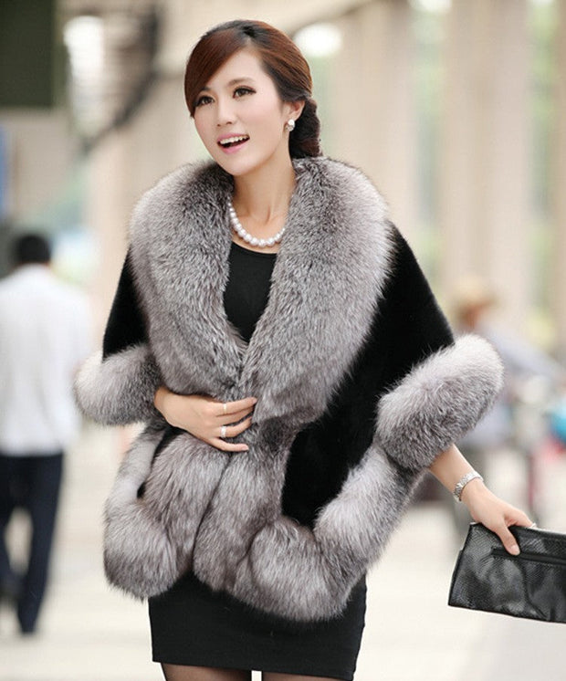 Women Fur Talma Fur Warm Rabbit Fur Coat