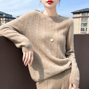 Pure Wool Round Neck Sweater Women