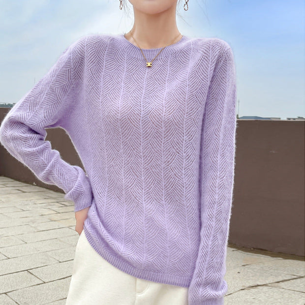 Pure Wool Round Neck Sweater Women