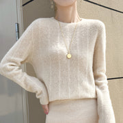 Pure Wool Round Neck Sweater Women