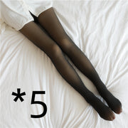 Fake Translucent Plus Size Leggings Fleece Lined Tights Fall And Winter Warm Fleece Pantyhose Women Fleece Lined Pantyhose Thermal Winter Tights