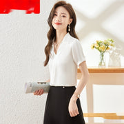 Women Group Work Clothes Business Wear Short-sleeved Shirt