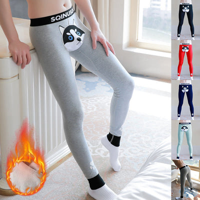 Cute Dog Print Leggings Winter Warm Innerwear Cotton Pants