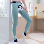 Cute Dog Print Leggings Winter Warm Innerwear Cotton Pants