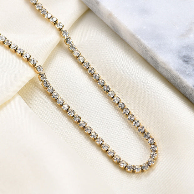 Strass Cup Chain Simple Titanium Steel Necklace