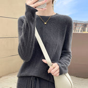 Pure Wool Round Neck Sweater Women