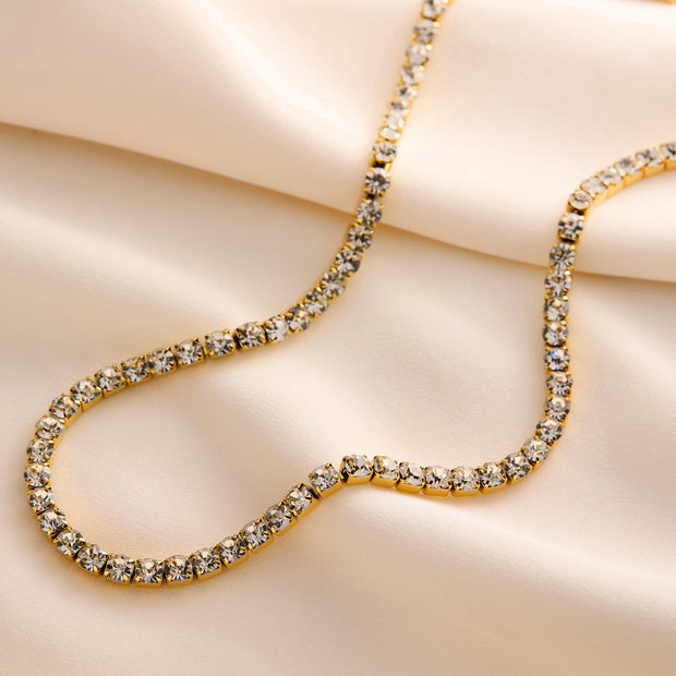 Strass Cup Chain Simple Titanium Steel Necklace