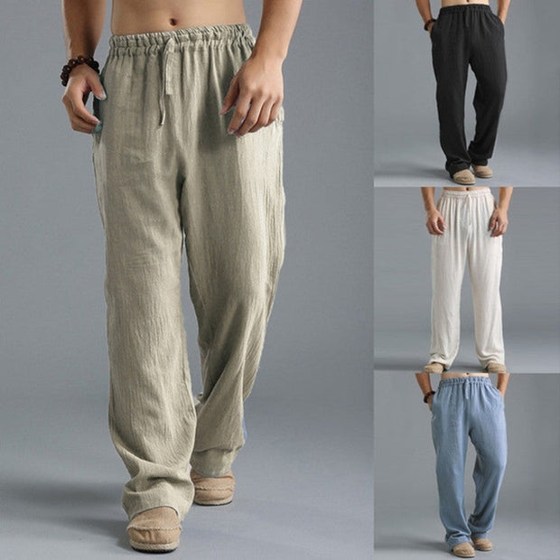 Loose Casual Pants Linen Breathable Sports Trousers